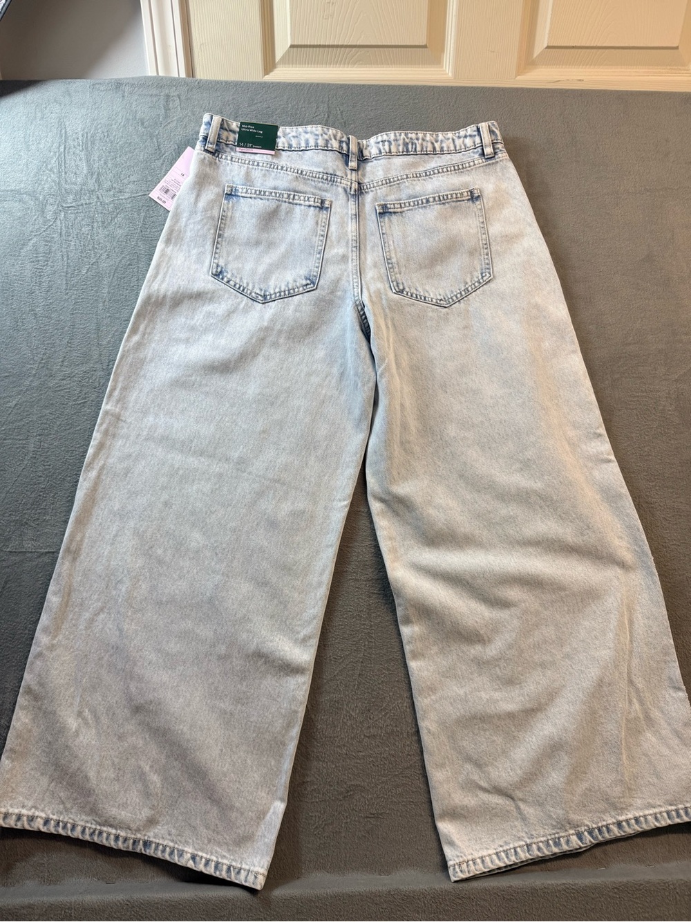 wild fable Light Blue Wide Leg Jeans with Lace Side Trim - Picture 12 of 12